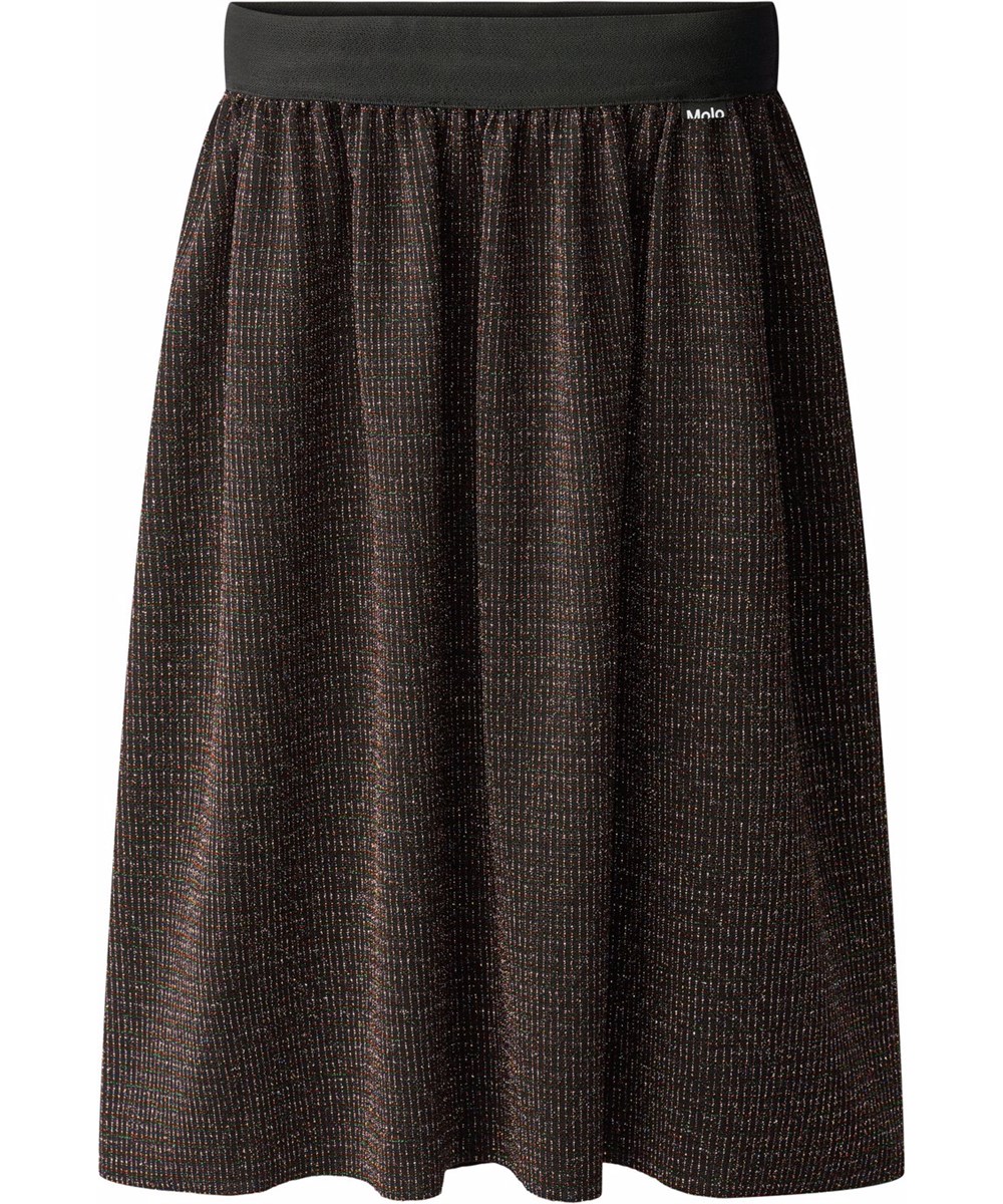 Bailini - Mulitverse Glitz - Pleated skirt for children in multicolored glitter.