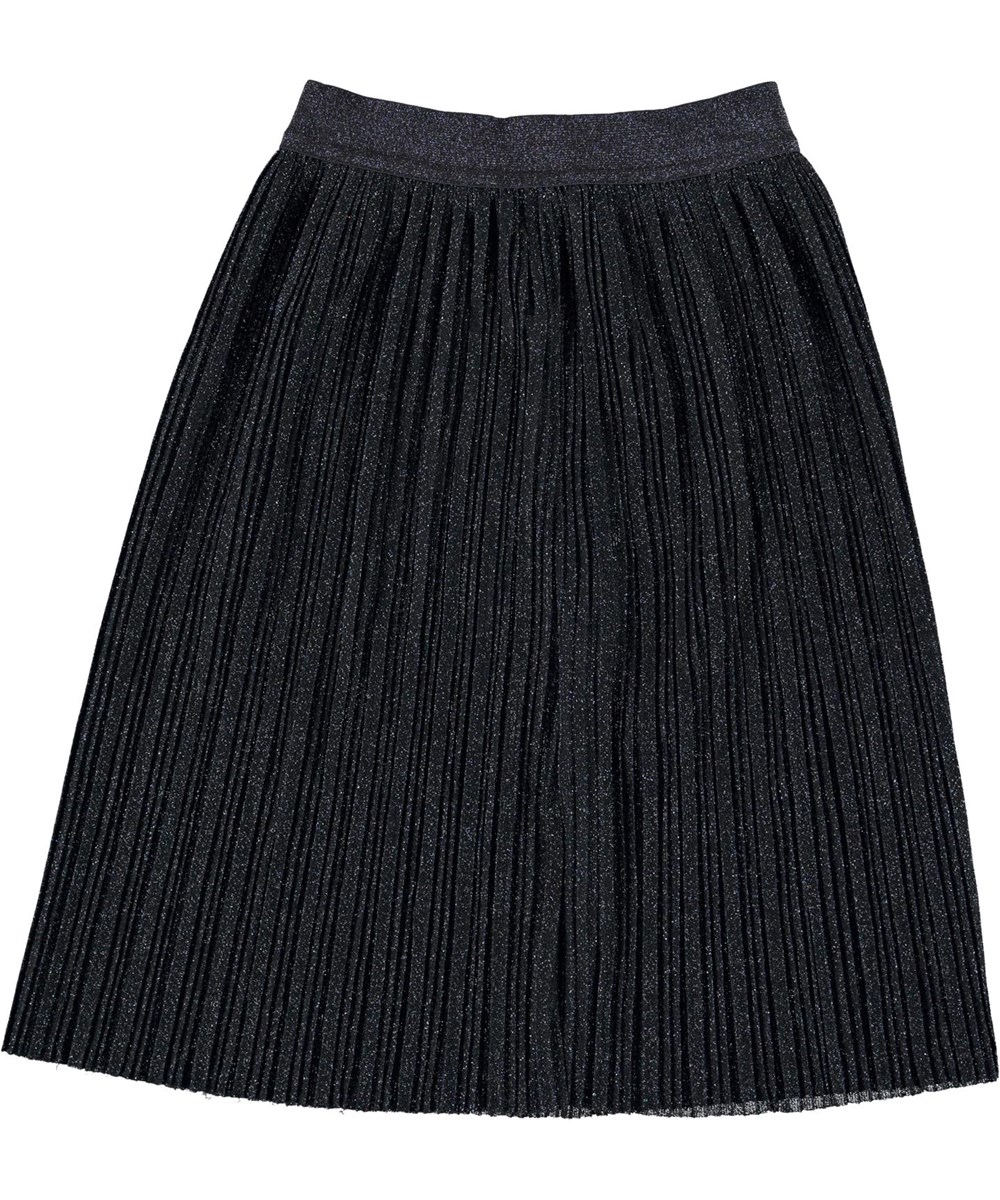 Bailini - Peacoat - Blue pleated skirt with glitter