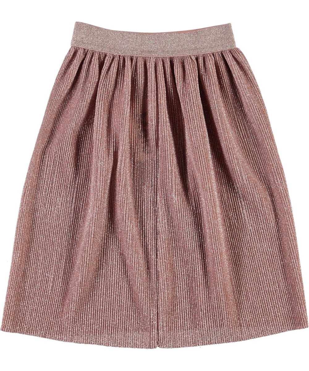 Bailini - Petal Blush - Pleated skirt in rose glitter