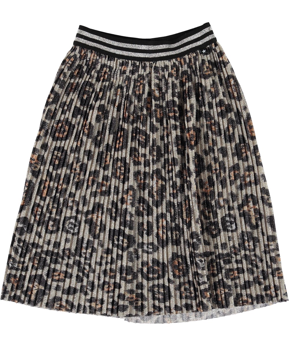 Bailini - Silver Leopard - Leopard glitter skirt