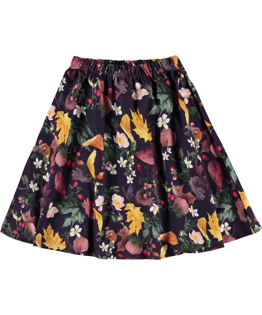 Ballista - Berry Picking - Purple skirt with blackberries and floral print