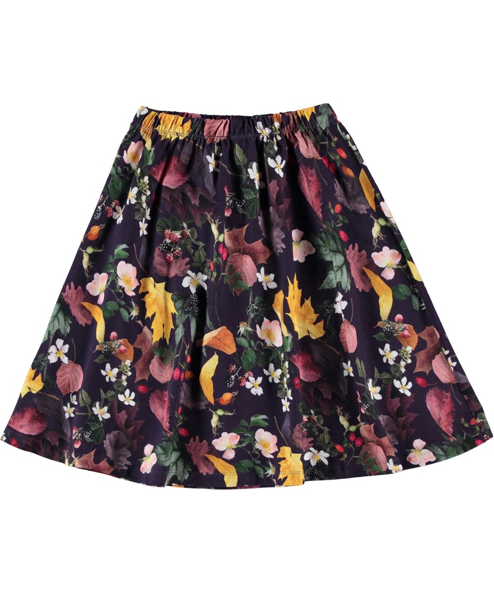Ballista - Berry Picking - Purple skirt with blackberries and floral print