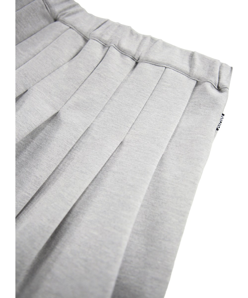 Barb - Grey Melange - Grey melange skirt for children made of viscose.