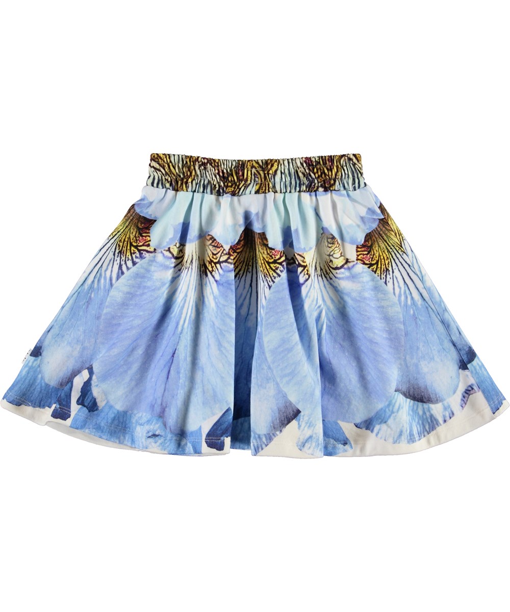 Barbera - Blue Petals - Organic skirt with flower petals