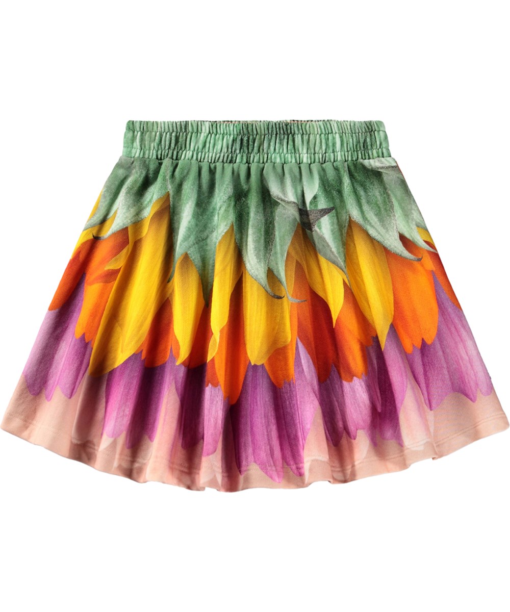 Barbera - Soft Petals - Multicoloured skirt for children made of organic cotton with a floral print