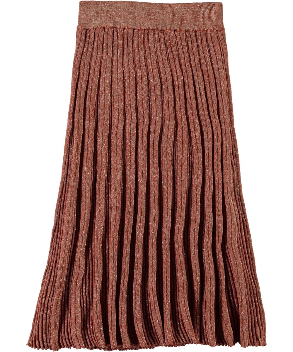 Beatrice - Burnt Brick - Copper coloured glitter skirt 