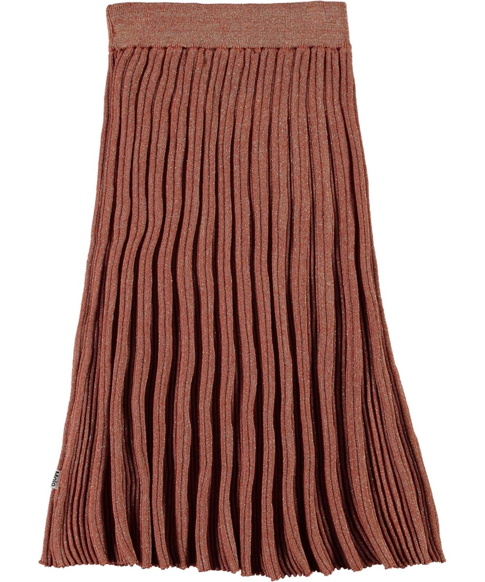 Beatrice - Burnt Brick - Copper coloured glitter skirt 