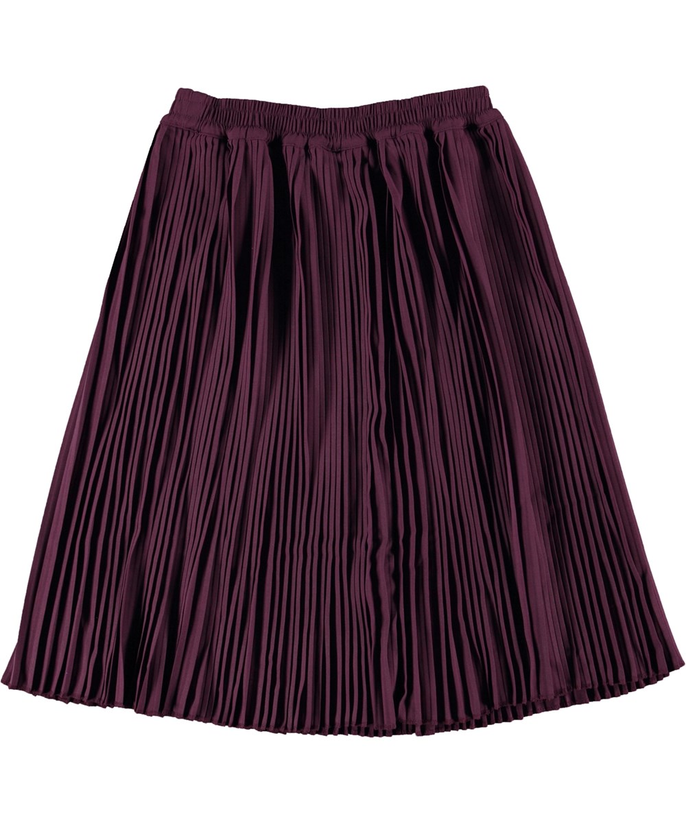 Becka - Purple Shadow - Purple pleated midi skirt