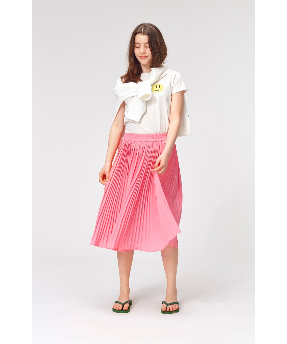 Becky - Bubblegum - Pink pleated skirt