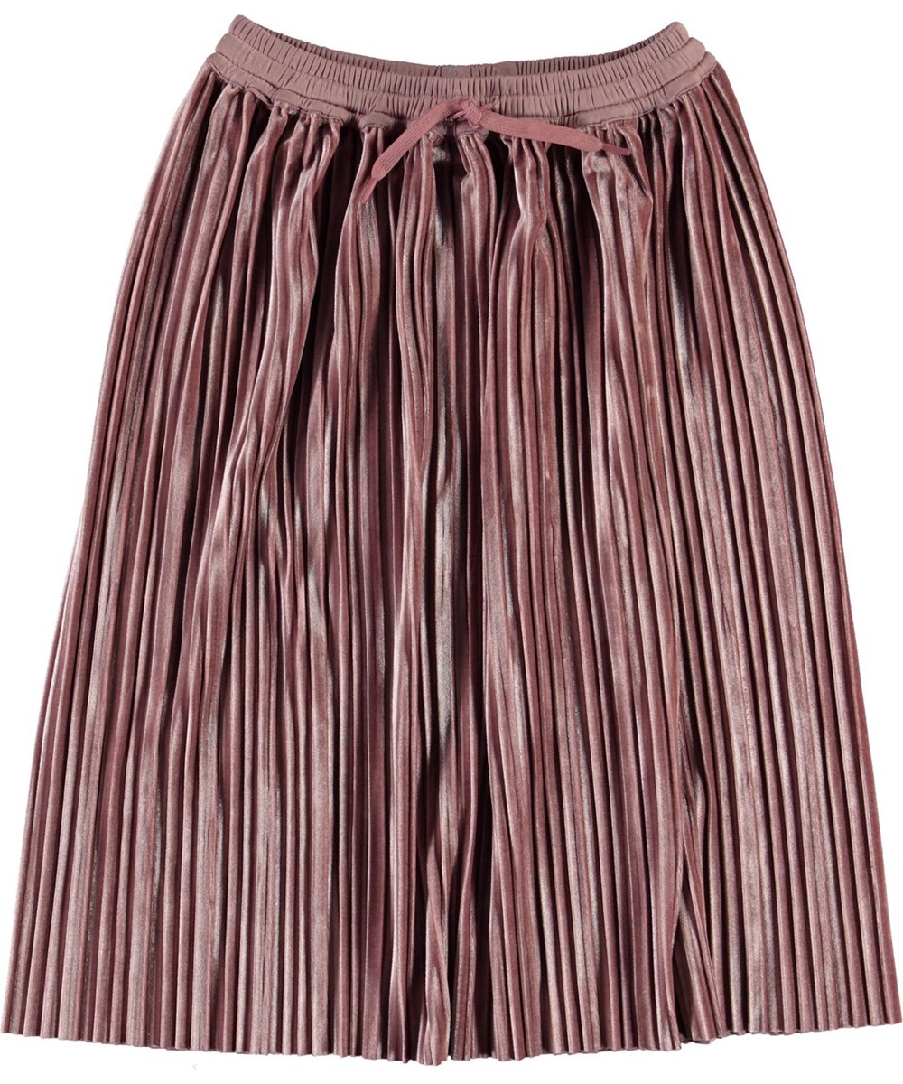 Becky - Desert Sand - Rose pleated skirt in corduroy 