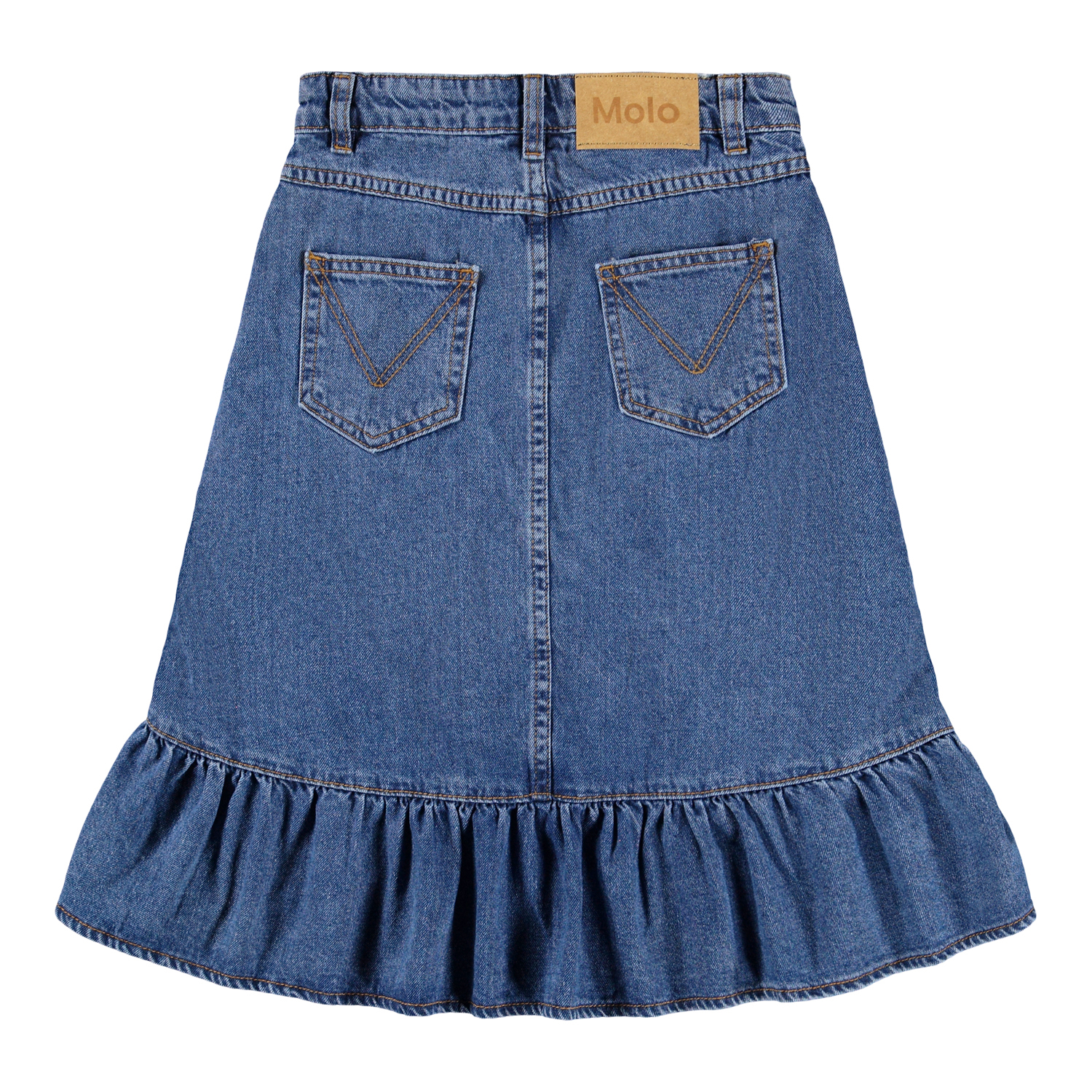 Belinda - Mid Blue Denim - Blue denim skirt for children