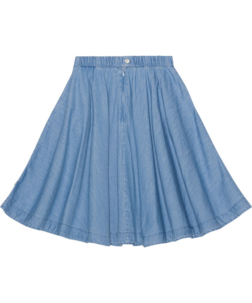 Bell - Light Chambrey - Light blue skirt in a soft cotton chambray