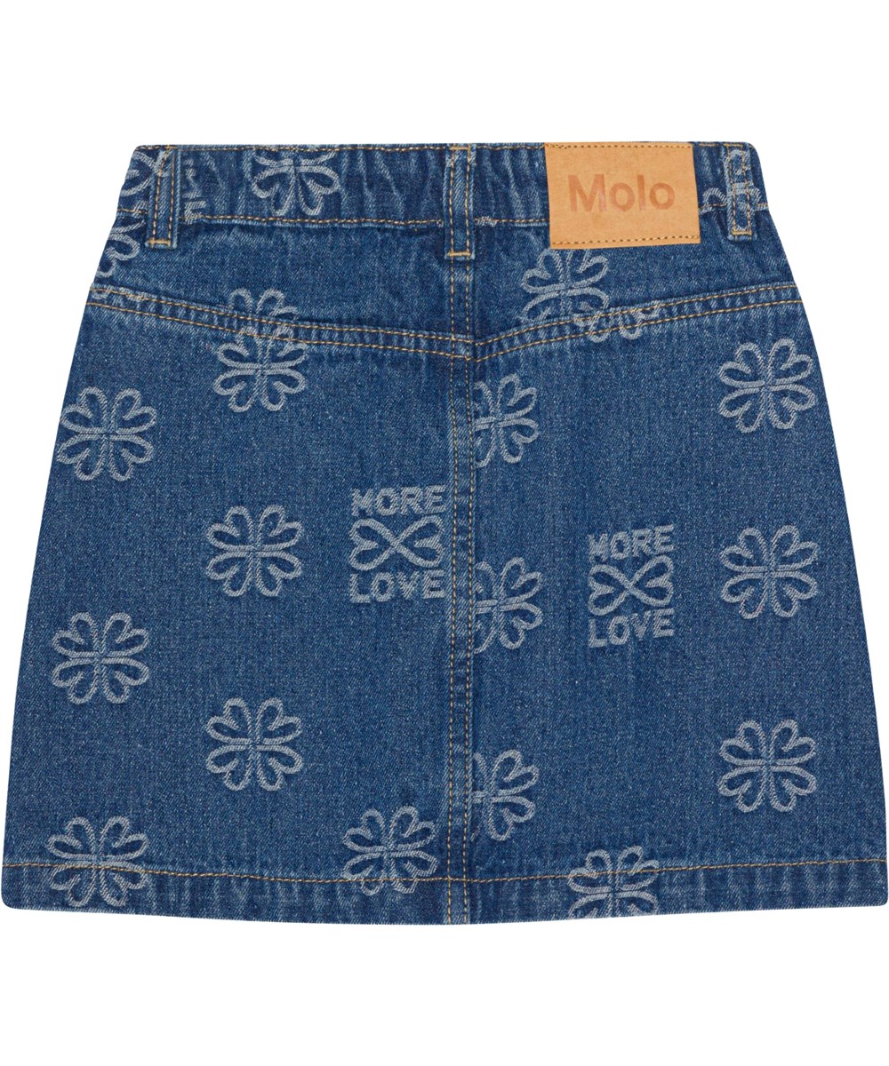 Bera - Infinity Love - Denim skirt with woven clover