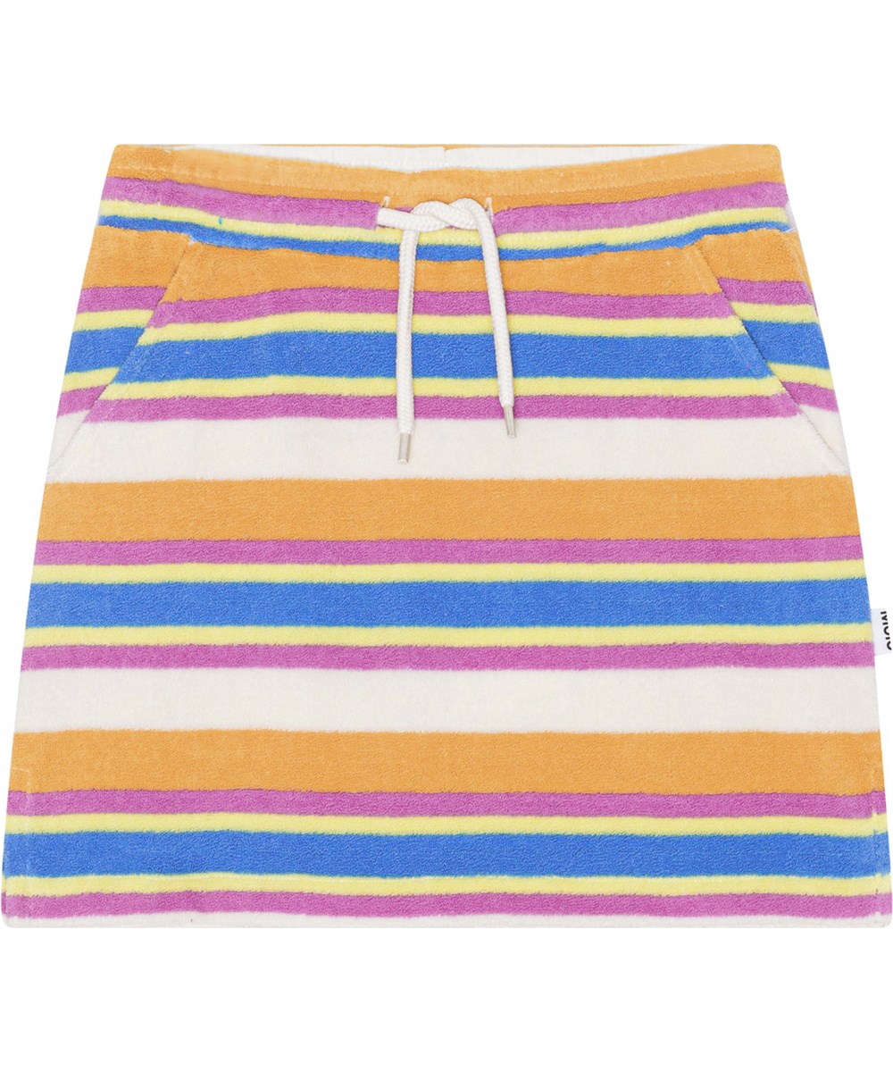 Bethany - Artist Stripe - Striped skirt in cotton terry 