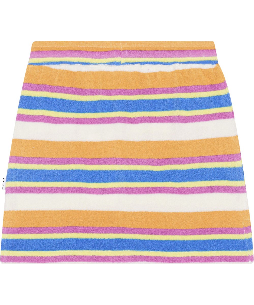 Bethany - Artist Stripe - Striped skirt in cotton terry 