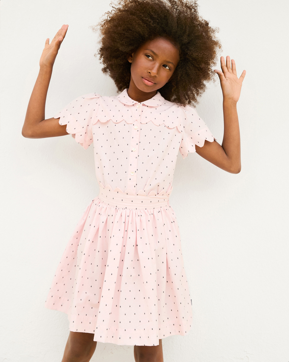 Bettina - Charlotte Pink - Pink skirt for kids in organic cotton