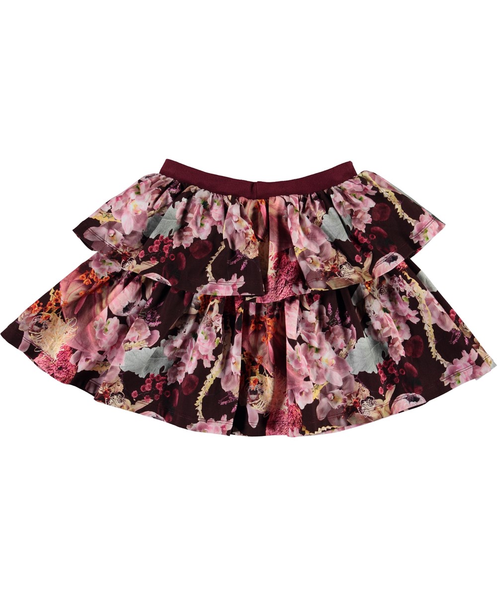 Bini - Winter Bouquet - Organic 2-layered floral skirt 