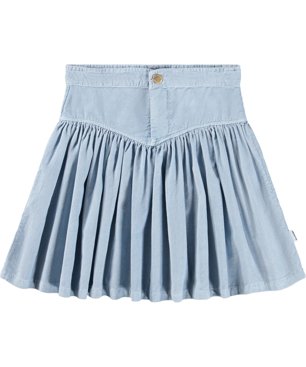 Birdie - Blue Moon - Nice light blue skirt for children made of organic cotton velvet
