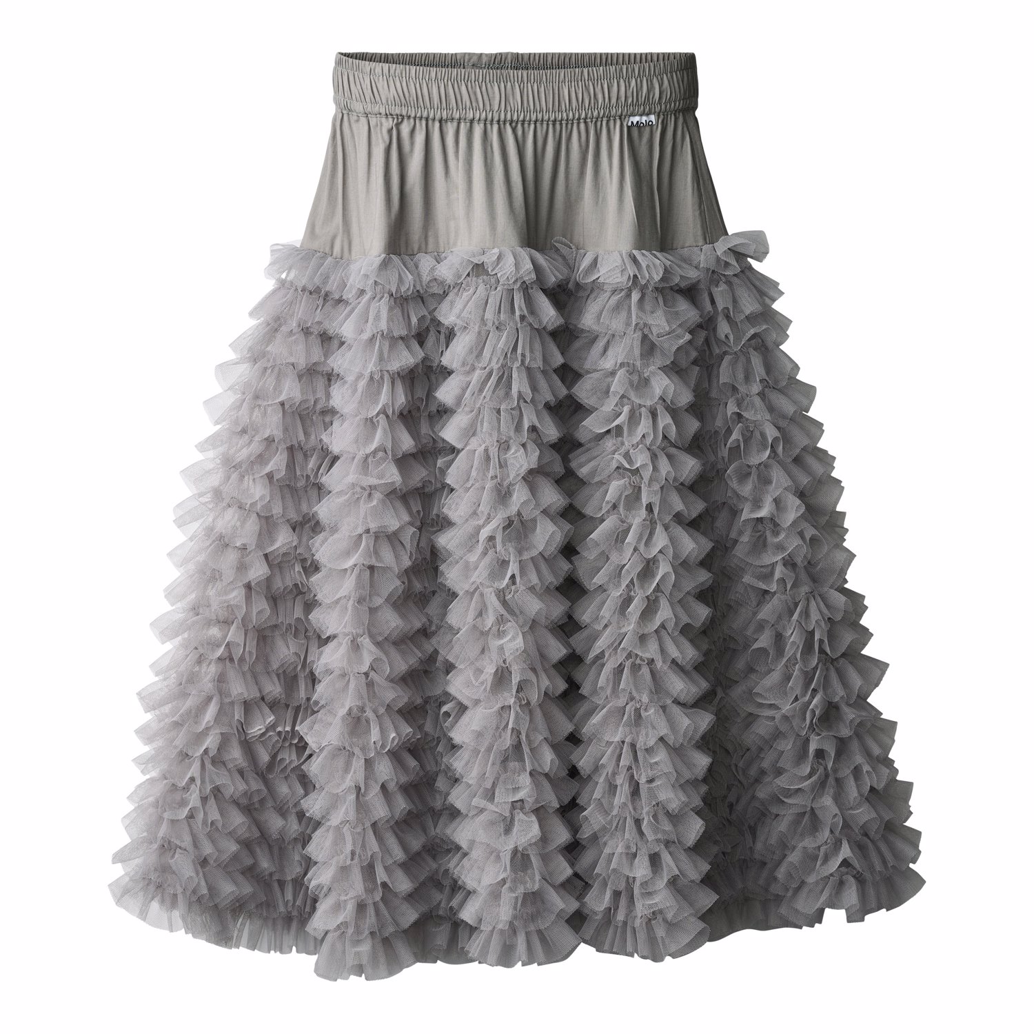 Bliss - Grey Flannel - Grey voluminous tulle skirt for