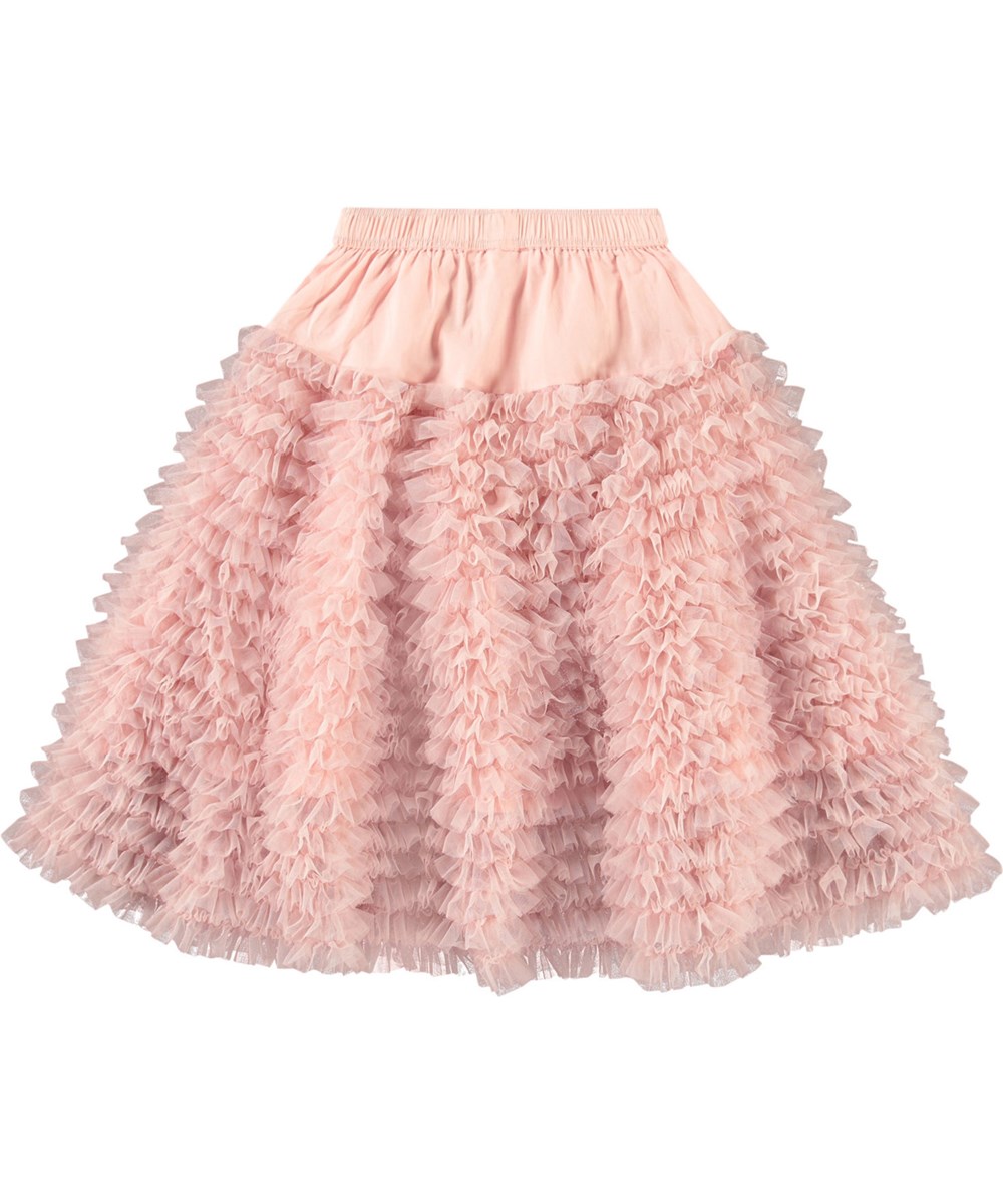 Bliss - Rosequartz - Pink tulle skirt with an elastic waistband.