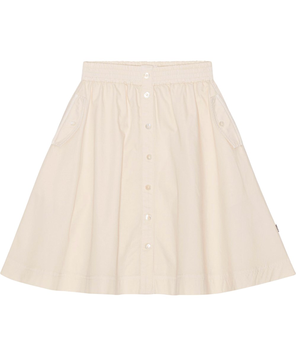 Bolette - Chambrey Sand - Sand coloured skirt with snaps 