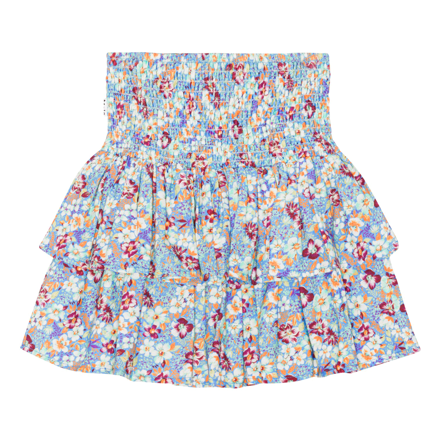 【LOULOUSEOUL】BonBon Floral Layered Skirt (Blue) FORBIDDEN LOS ANGELES Womans M Tiered Maxi Long Blue Multi