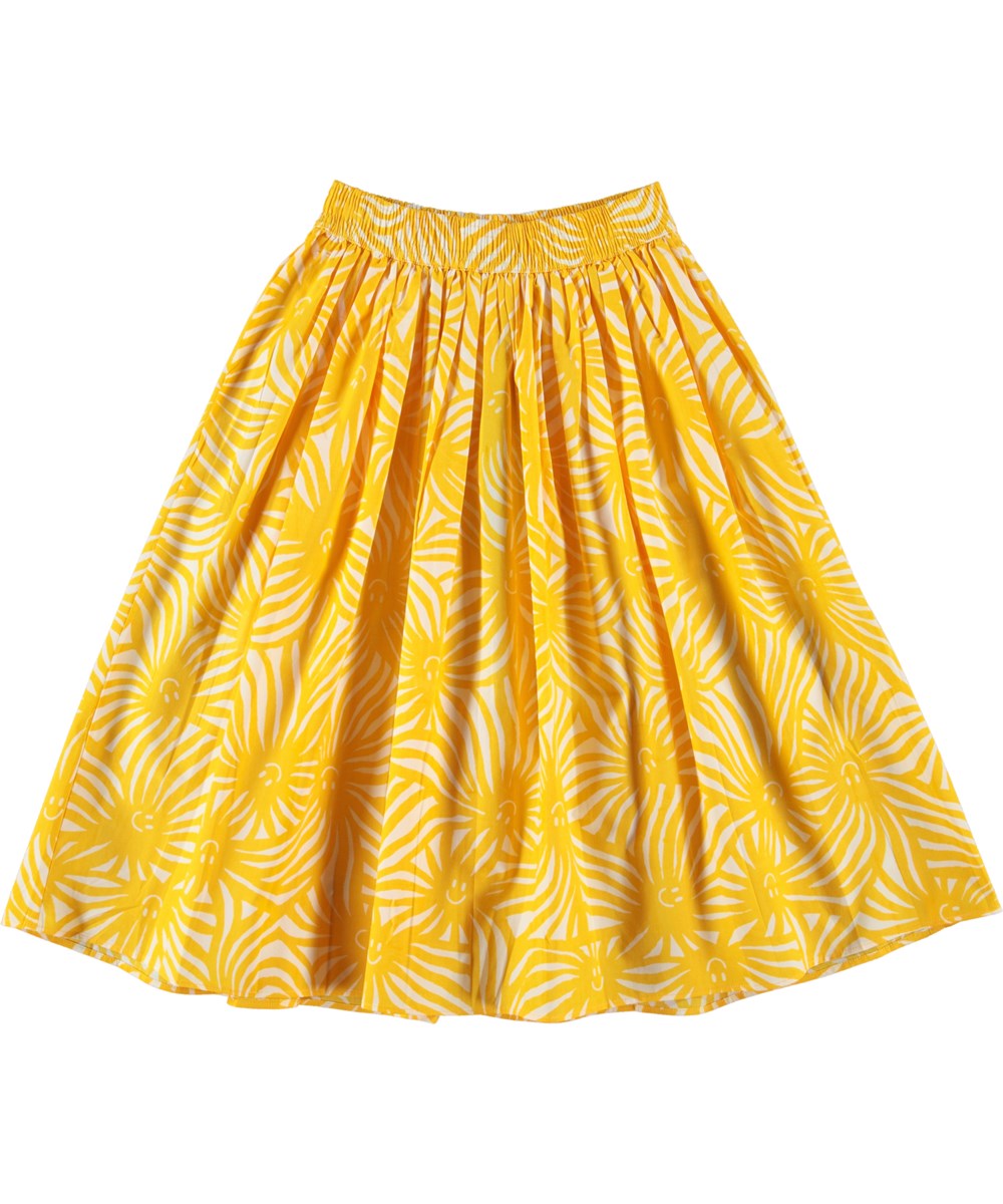 Bree - Stay Sunny - Sunny yellow organic midi skirt