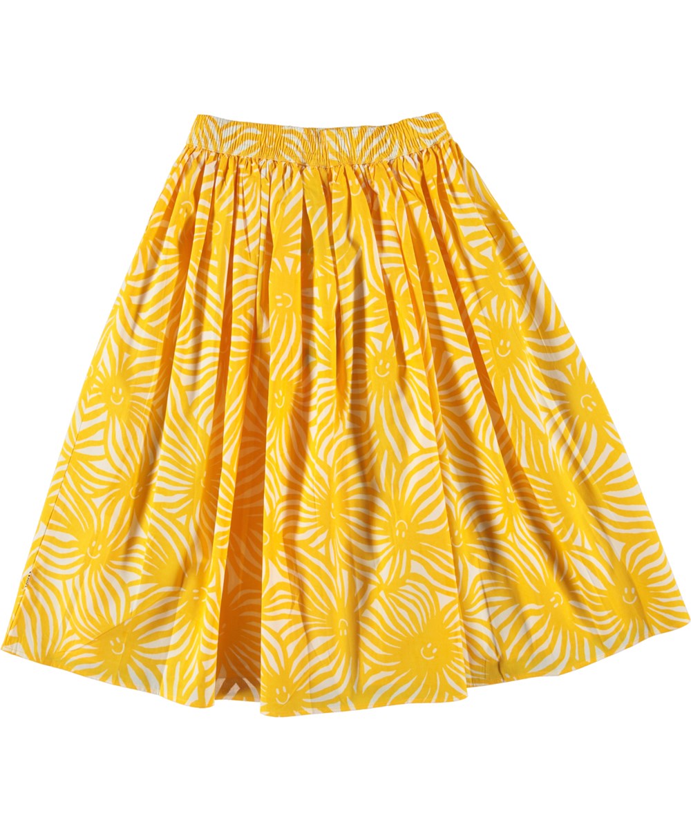 Bree - Stay Sunny - Sunny yellow organic midi skirt