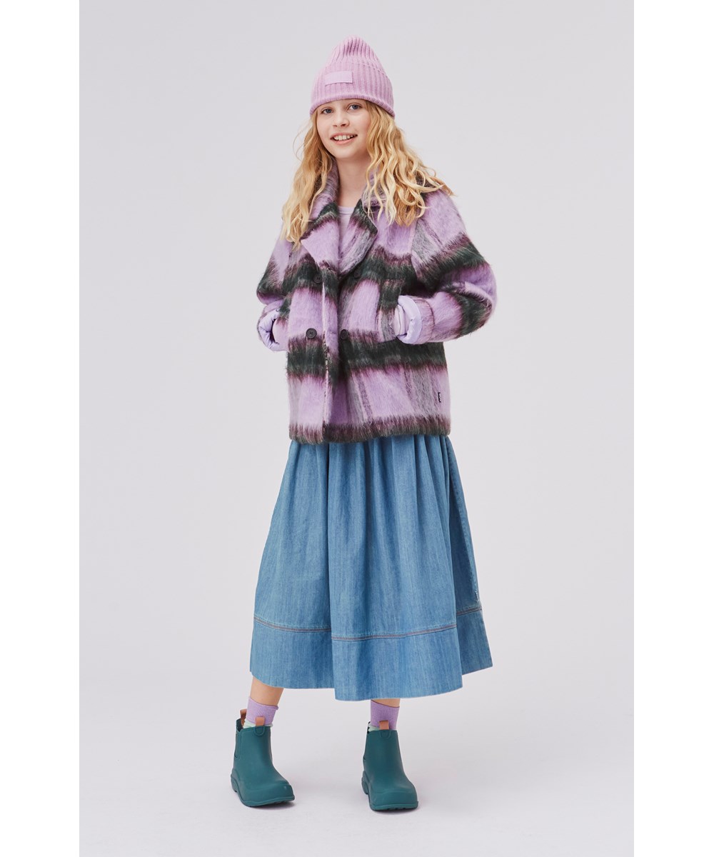 Bree - Washed Denim Blue - Blue denim skirt