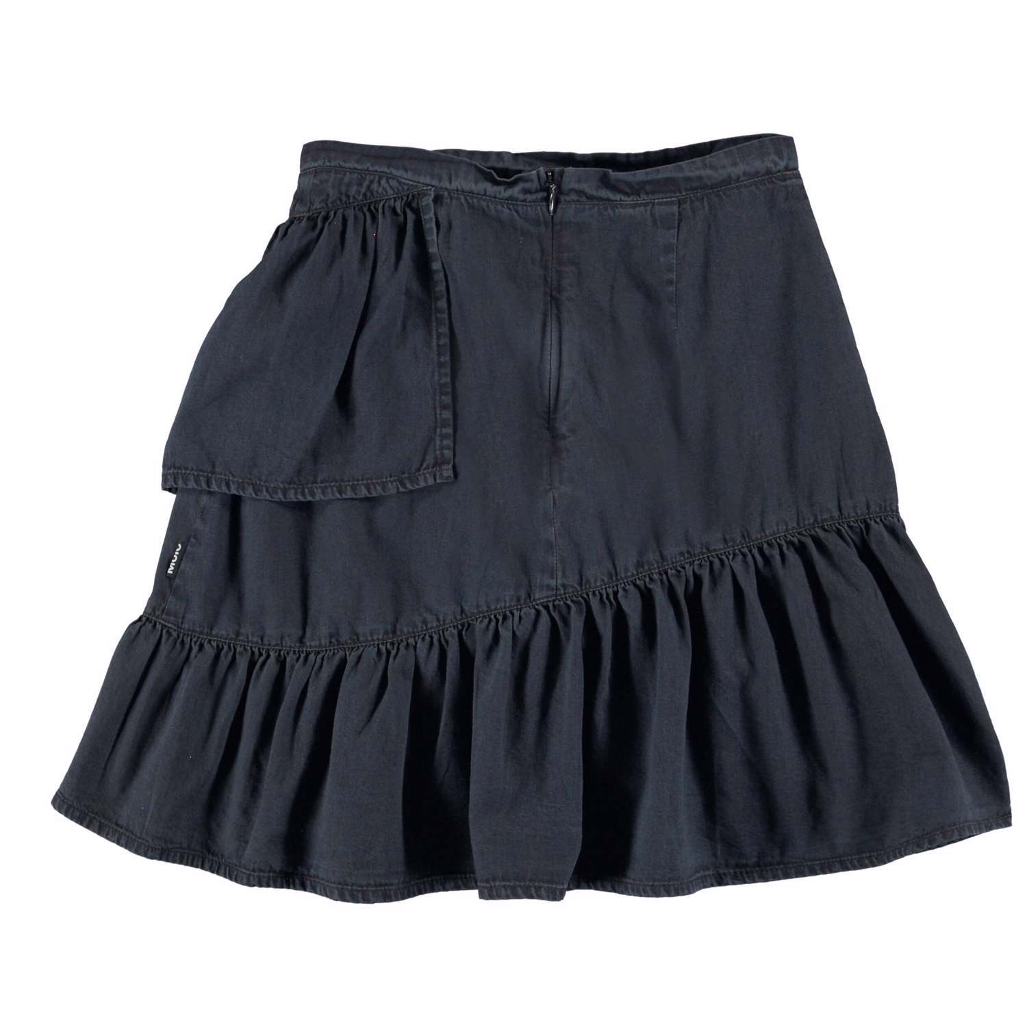 [MONOHA] /☆ 25SS Denim wrap skirt / dark navy DARK DENIM WRAP SKIRT – MUN Fashion
