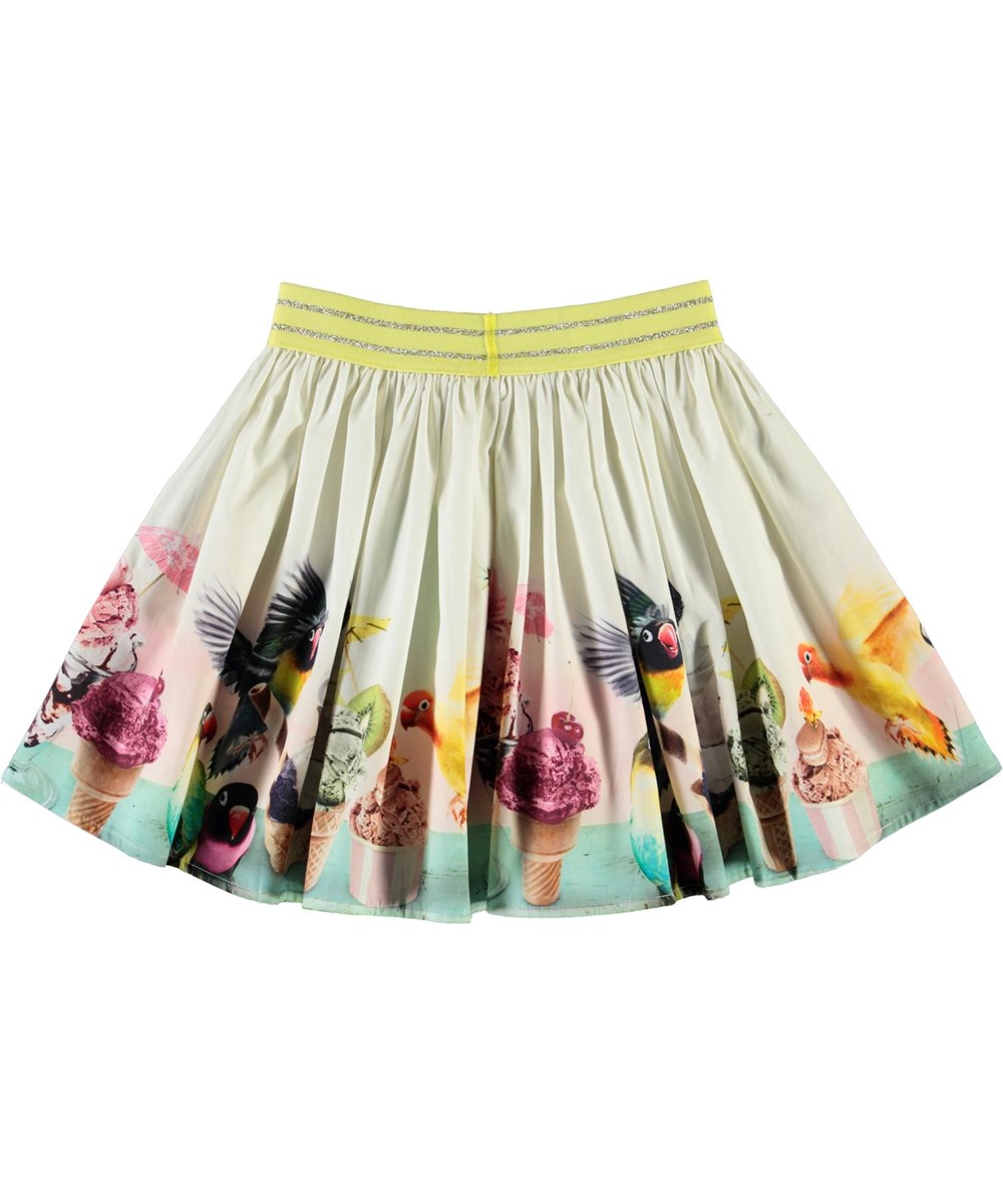 Brenda - Ice Ice Birdie - Organic skirt with birds and ice cream