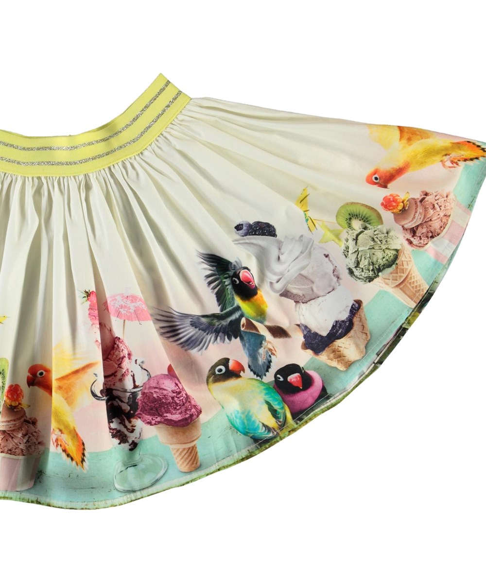 Brenda - Ice Ice Birdie - Organic skirt with birds and ice cream