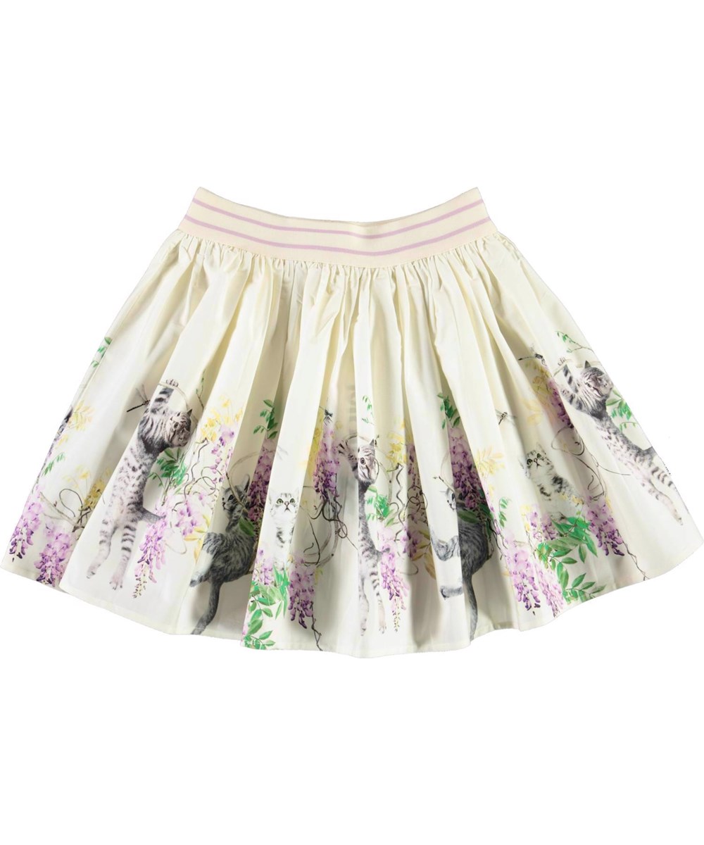 Brenda - Kitten Play - Organic cotton skirt with cats 