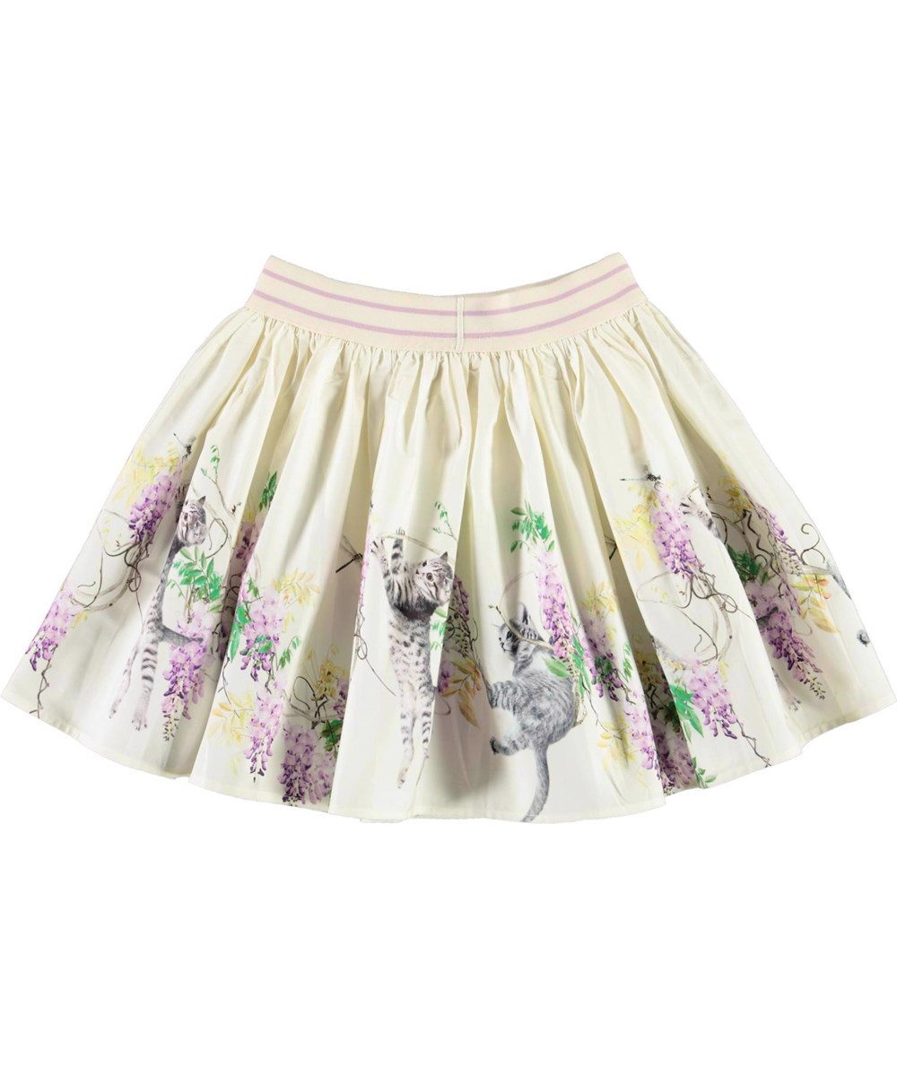 Brenda - Kitten Play - Organic cotton skirt with cats 