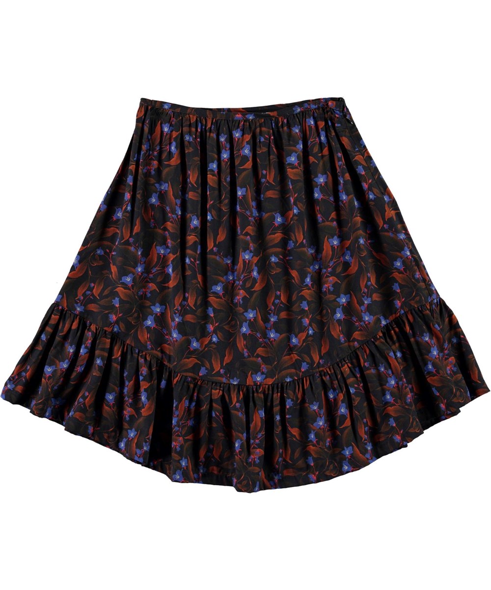 Brina - Night Bloom - Skirt with blue floral print