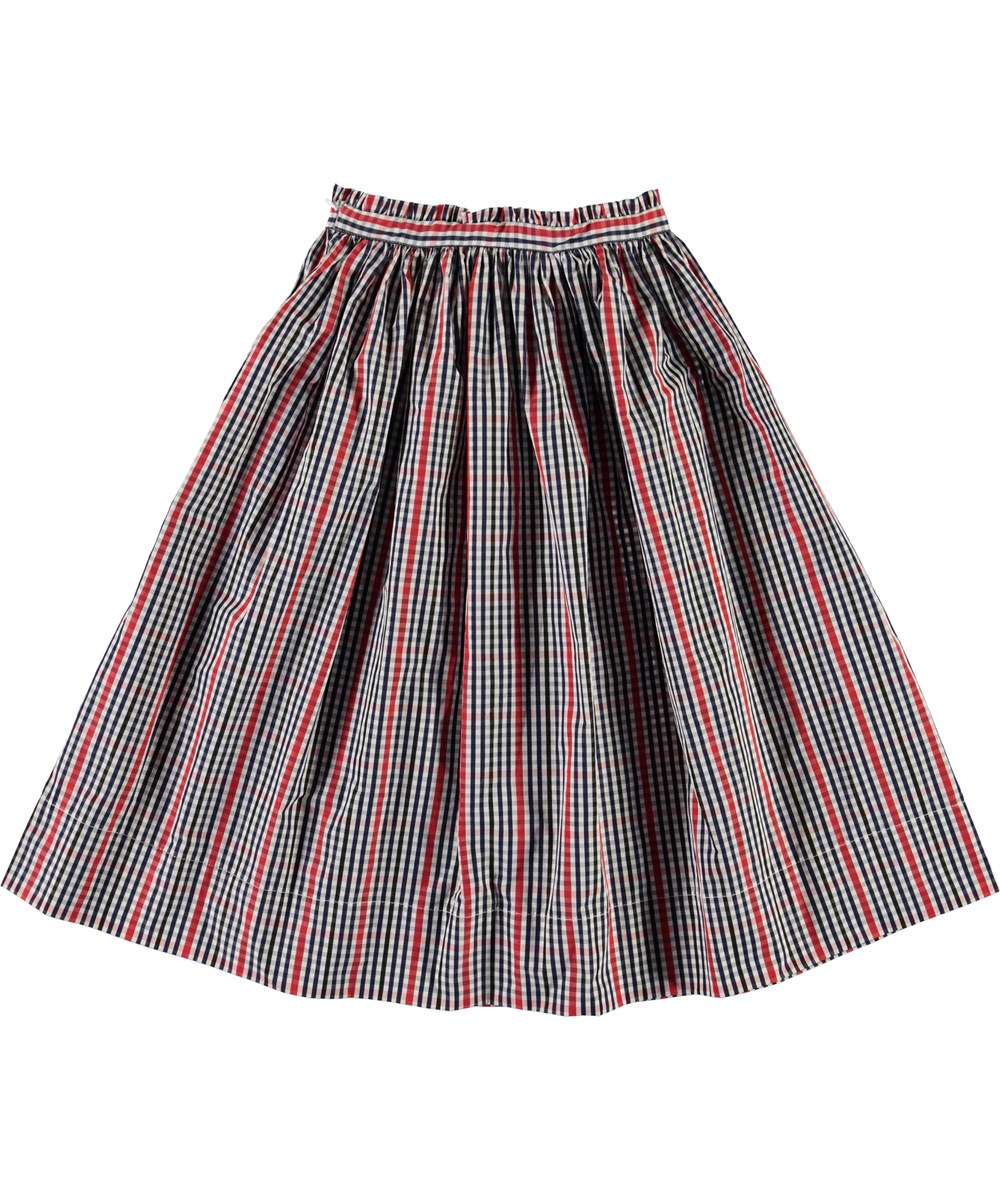 Brisa - Red And Blue - Black and red plaid skirt