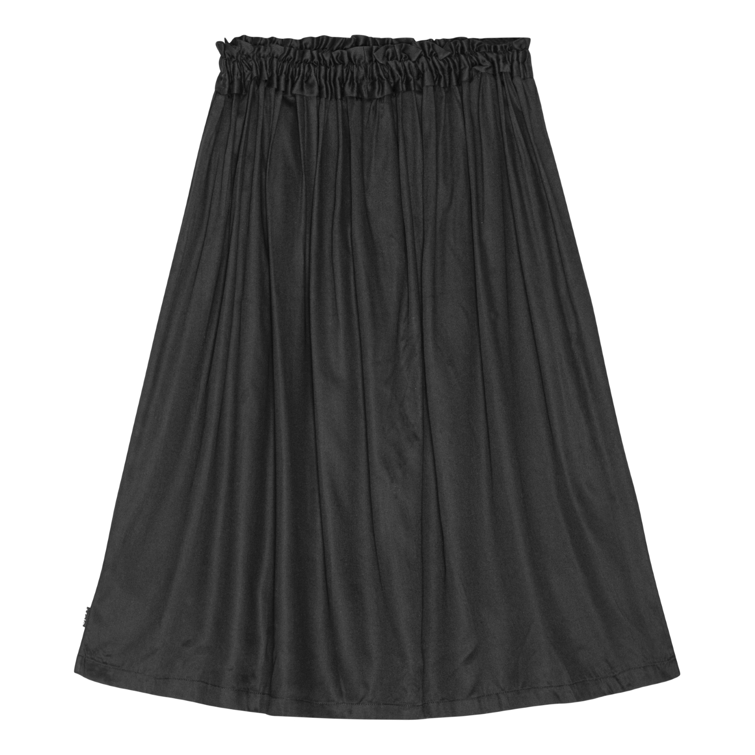 Brittany - Black - Black viscose skirt with elastic