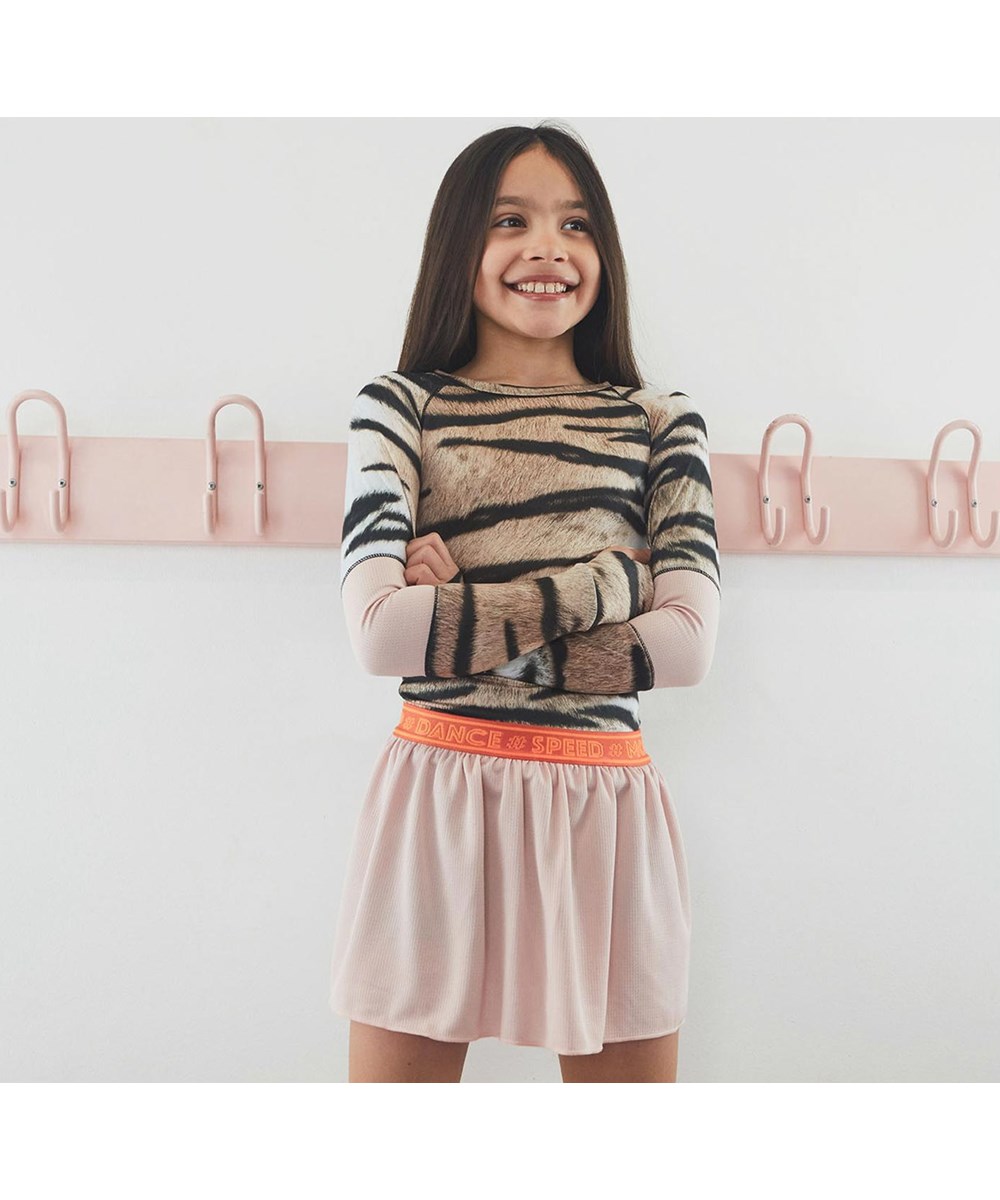 Ola - Petal Blush - Light pink sports skirt with shorts
