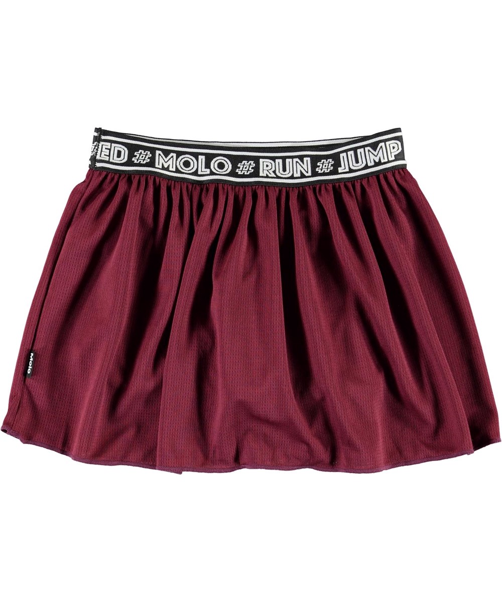 Ola - Sumak - Dark red sports skirt with shorts