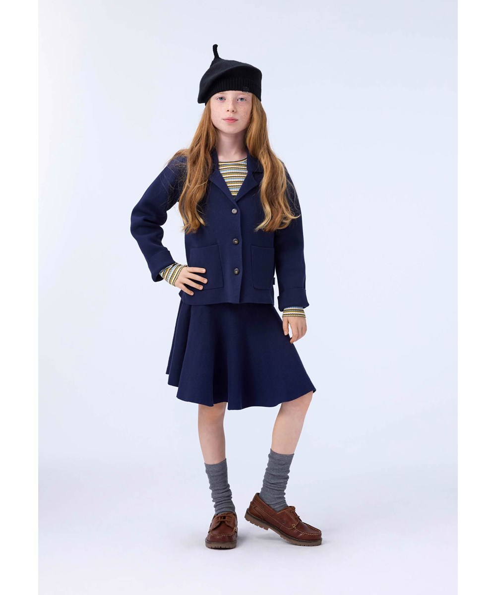 Gabriela - Galaxy Blue - Lovely blue cardigan jacket for children made of organic cotton.