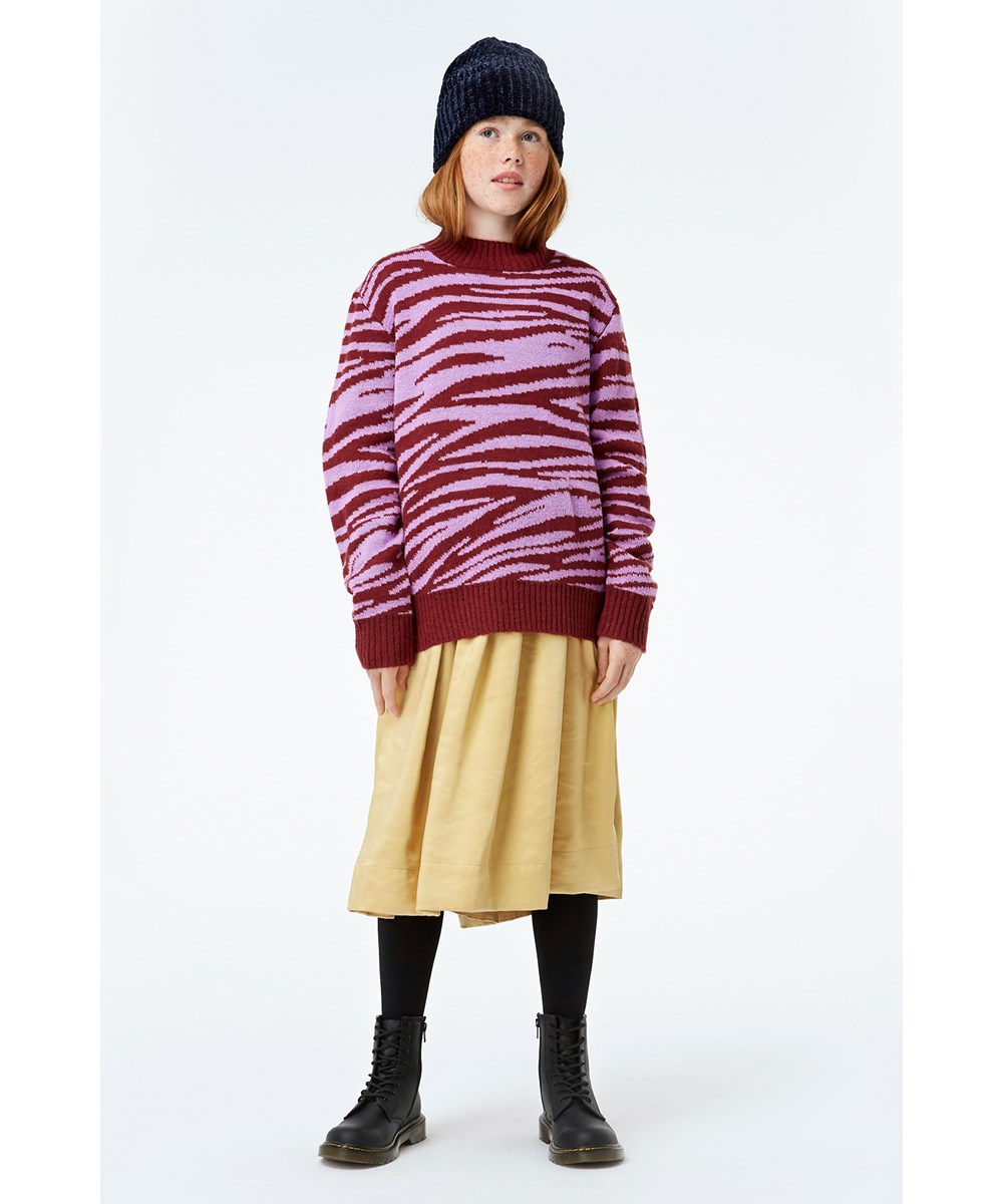 Gady - Zebra Knit - Zebra striped knit top