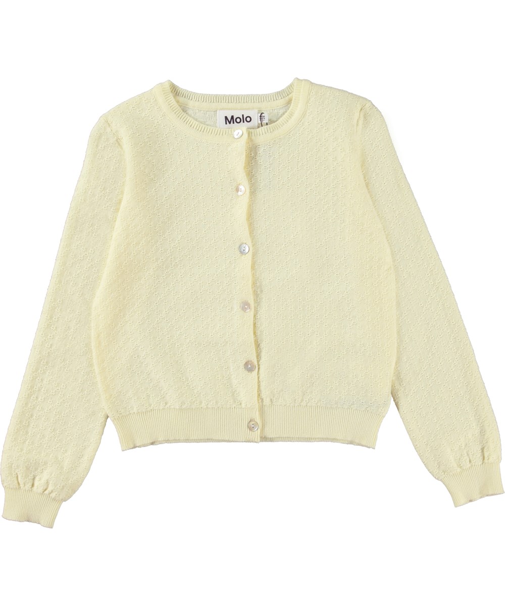 Gala - Vanilla - Yellow knit cardigan