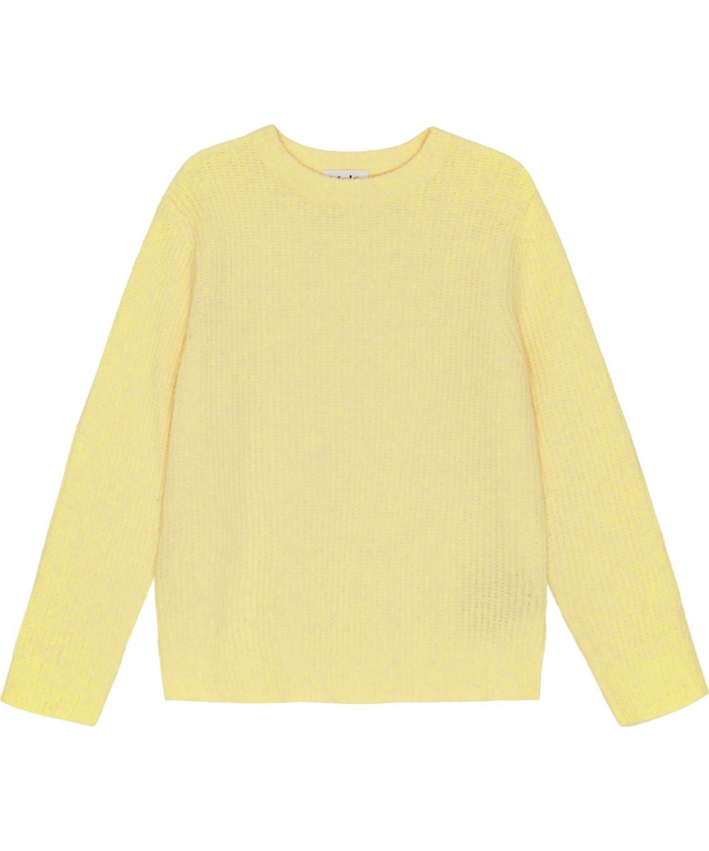 Garda - Pixi Dust Yellow - Warm yellow wool blend jumper with ribbed edges and regular fit.