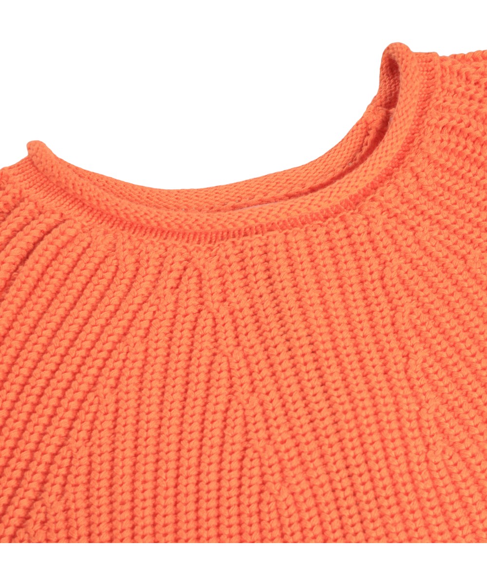 Gaye - Bouncy - Orange knitted jumper for children made of organic cotton 