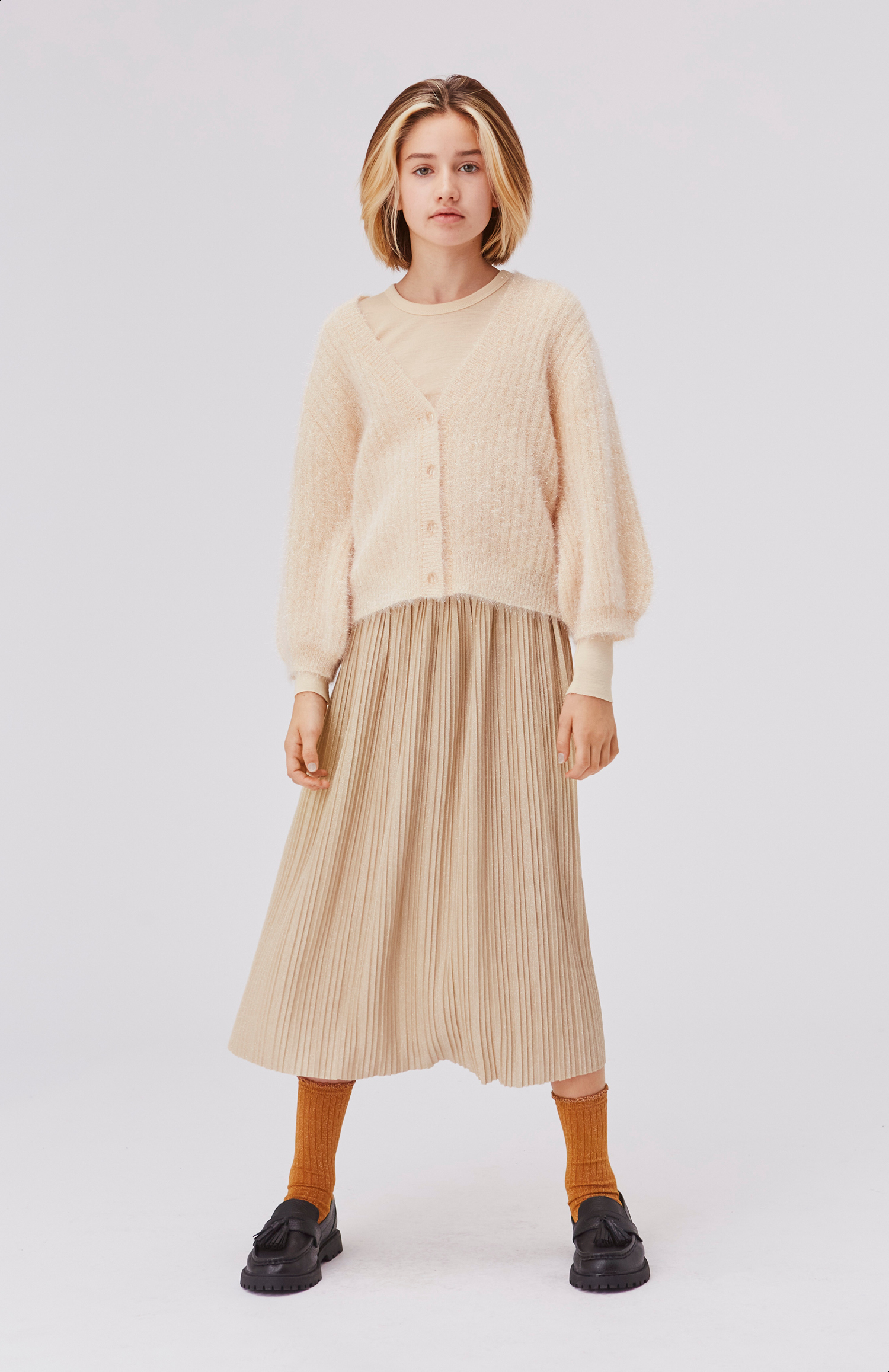 Gemma Starlight Light coloured glitter cardigan Molo