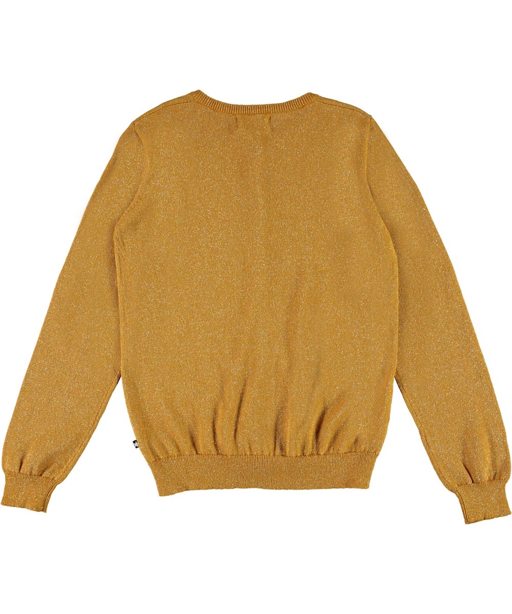 Georgina - Autumn Leaf - Golden cotton cardigan with glitter