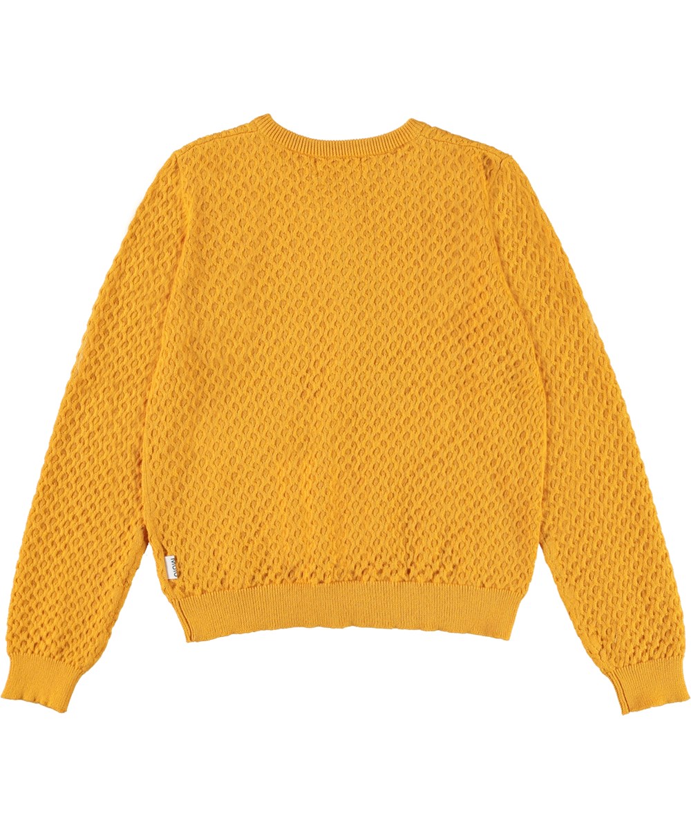 Georgina - Burnt Blaze - Yellow cotton cardigan 