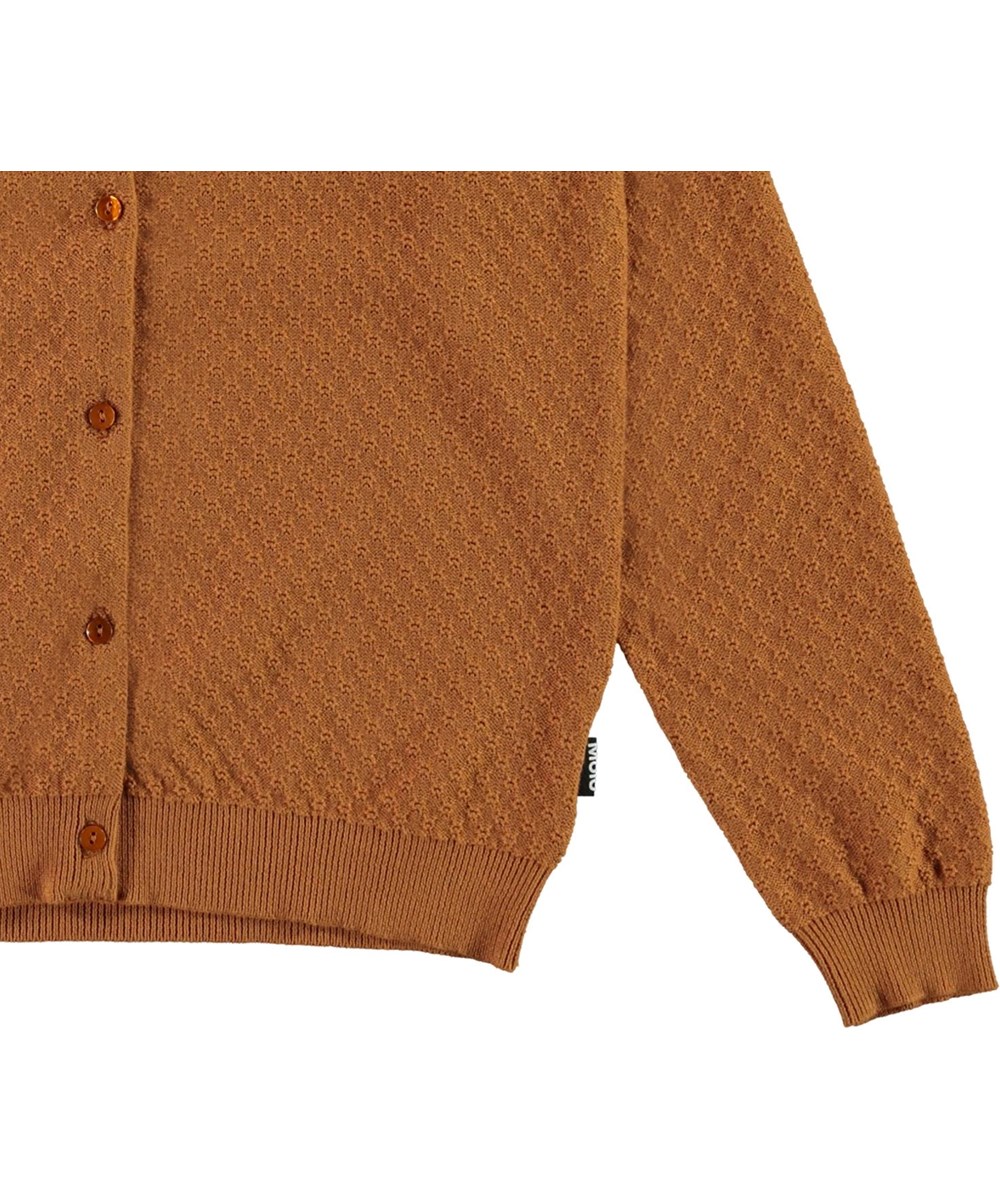 Georgina - Deer - Brown organic cotton cardigan