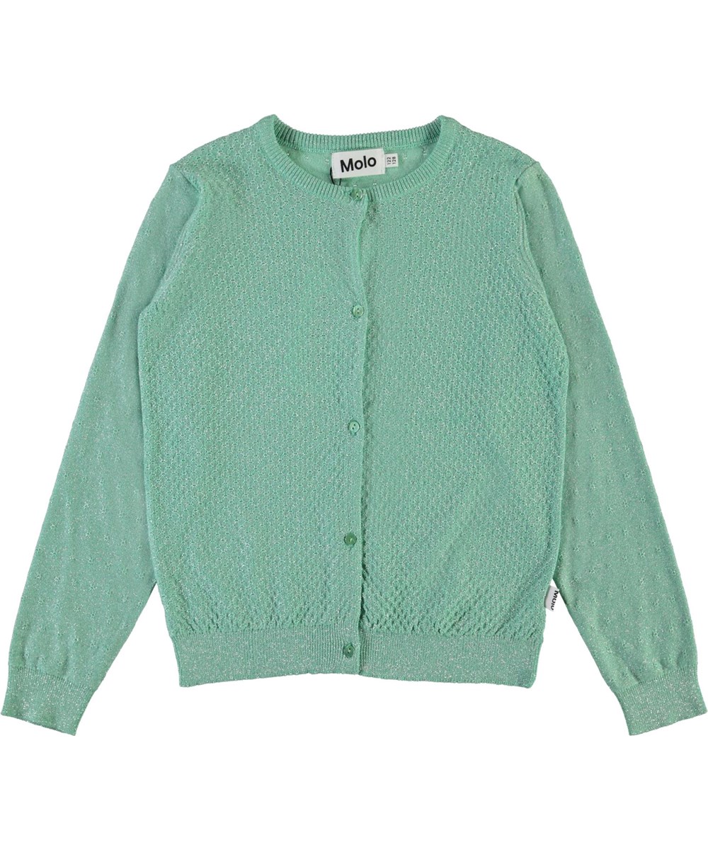 Georgina - Pistachio - Green cotton cardigan