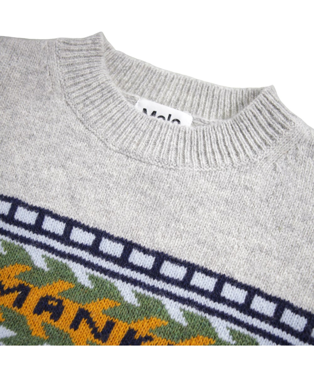 Gerda - Kind Argyle - Nice multicoloured sweater for children made of wool inspired by Nordic knitting history.